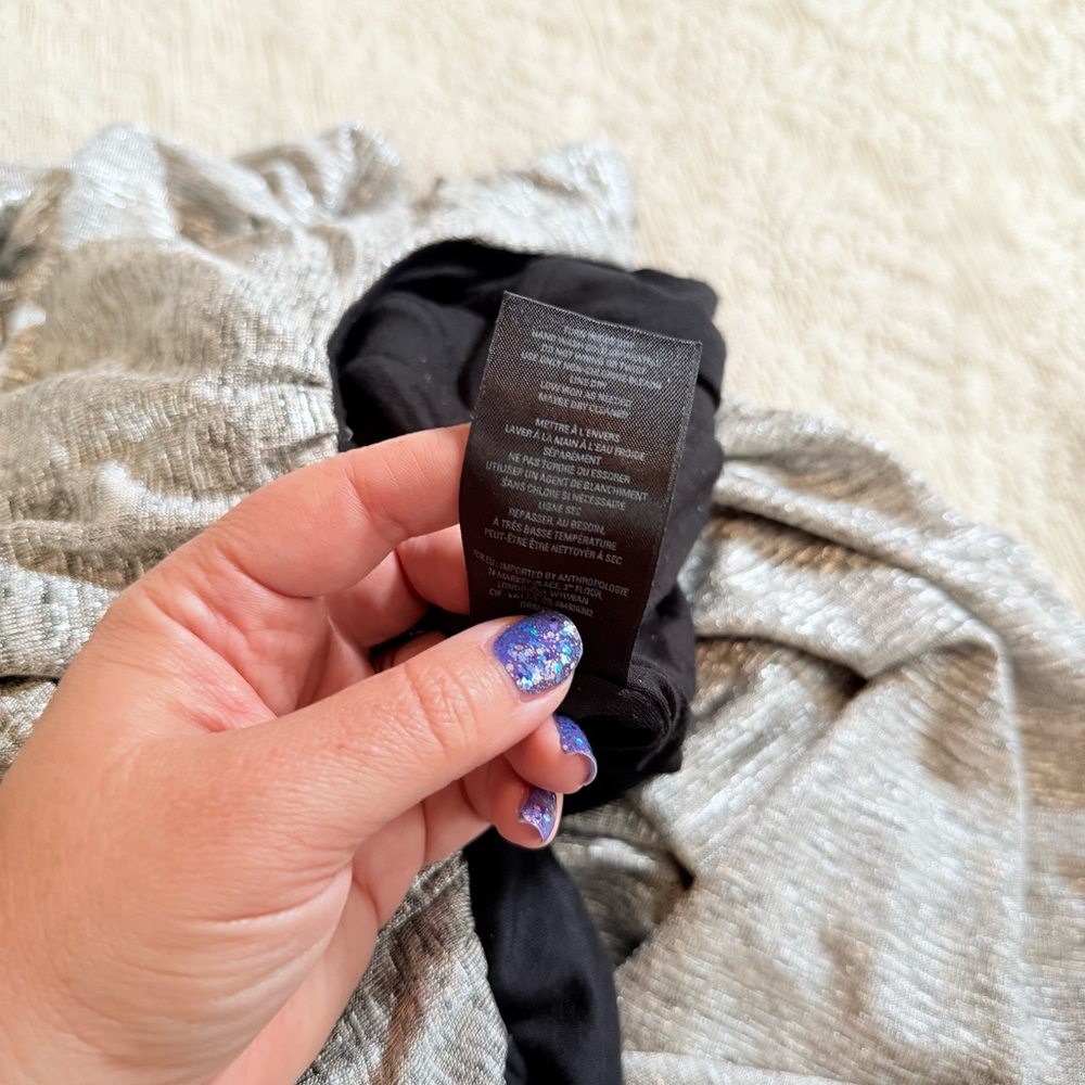 Anthropologie Meadow Rue alchemist metallic wide leg sleeveless jumpsuit - Picture 11 of 12